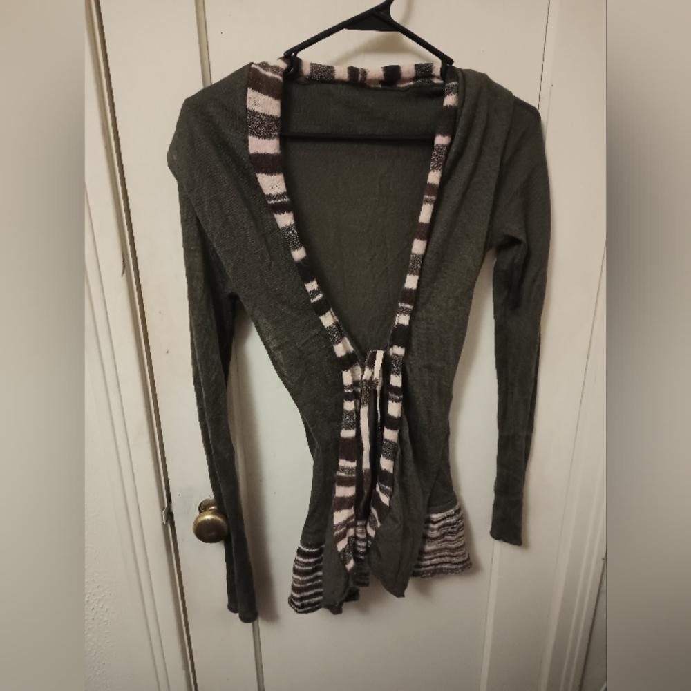 BKE Wool Blend Cardigan with inside tie sz S